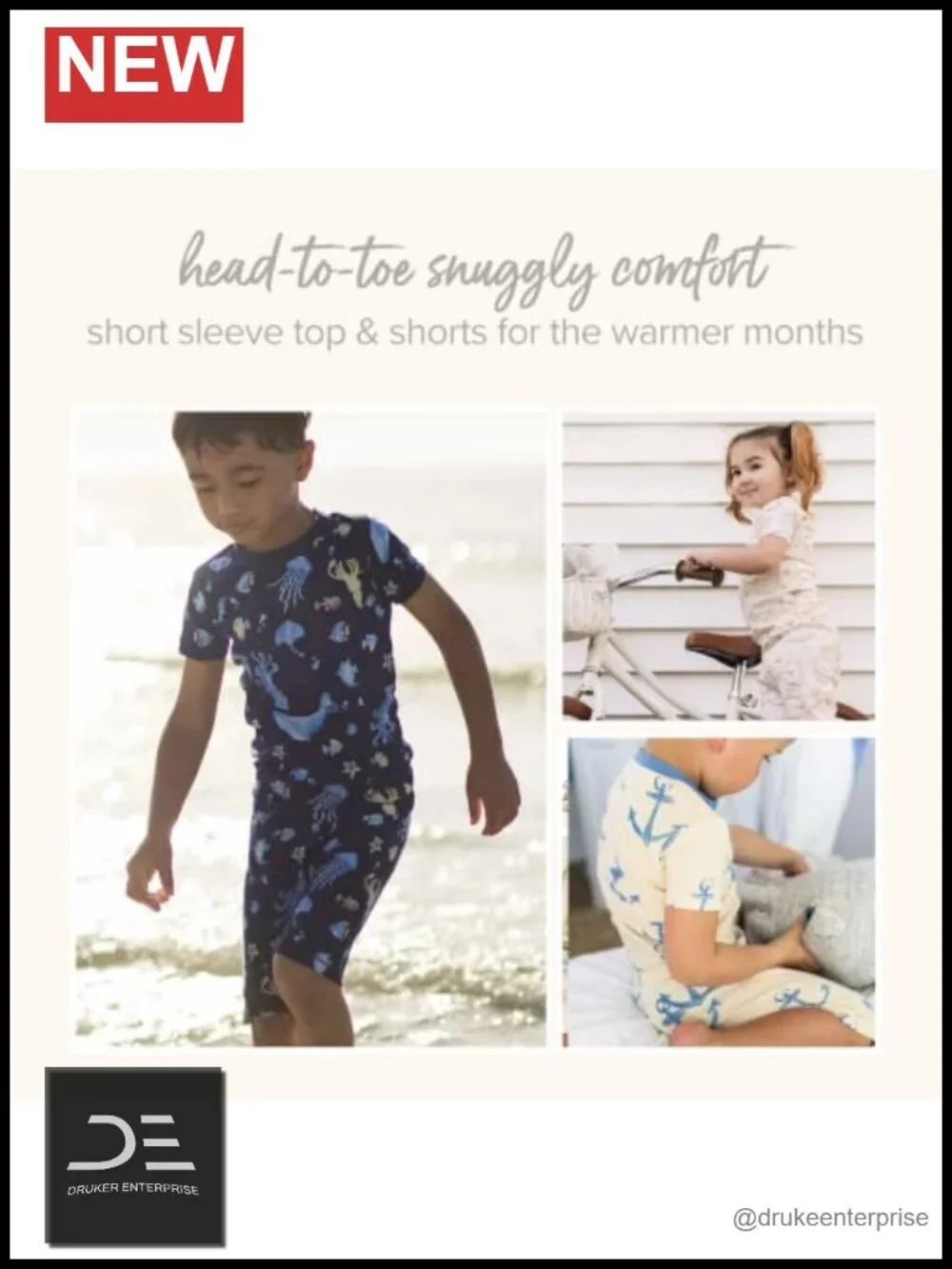 Organic Cotton Short Sleeve & Shorts 2-Piece Pajama Set for Toddlers Kids